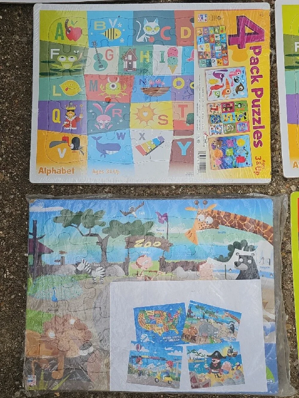 13 Alphabet & Learning Board Puzzle Set Colorful Letters Numbers Animals